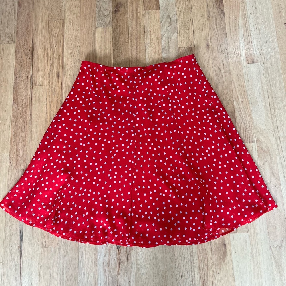Red Polka Dot Vintage Skirt George Me